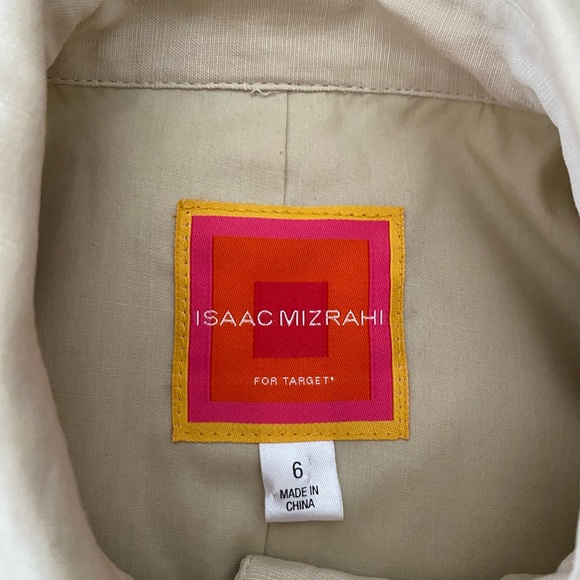 Isaac Mizrahi, Womens Button Up Blazer with Padded Shoulders - Picture 4 of 16